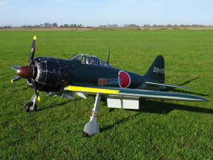 Zero Fighter A6M52 (236cm, 12kg, 60cc) TOPRC Model